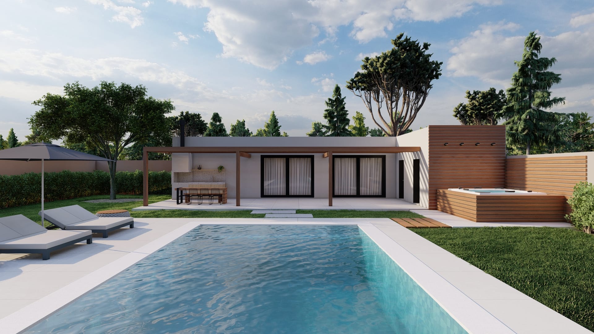 Verdizela house - bedroom with garden views